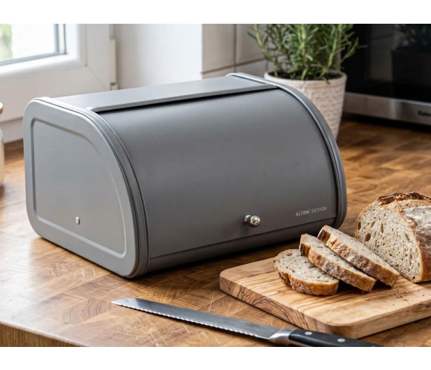 Altom Chlebak metalowy 30x26x17 cm szary - 1580531 - zdjęcie 4
